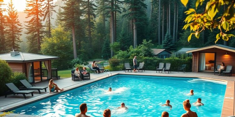 Campingplatz mit Hallenbad