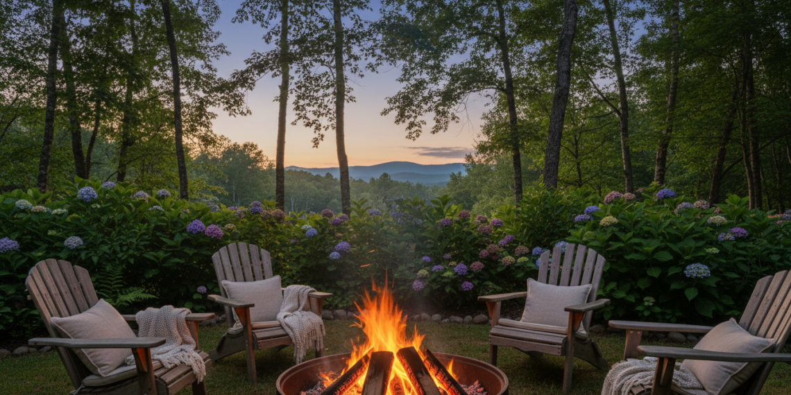 Feuerstelle in der Nähe