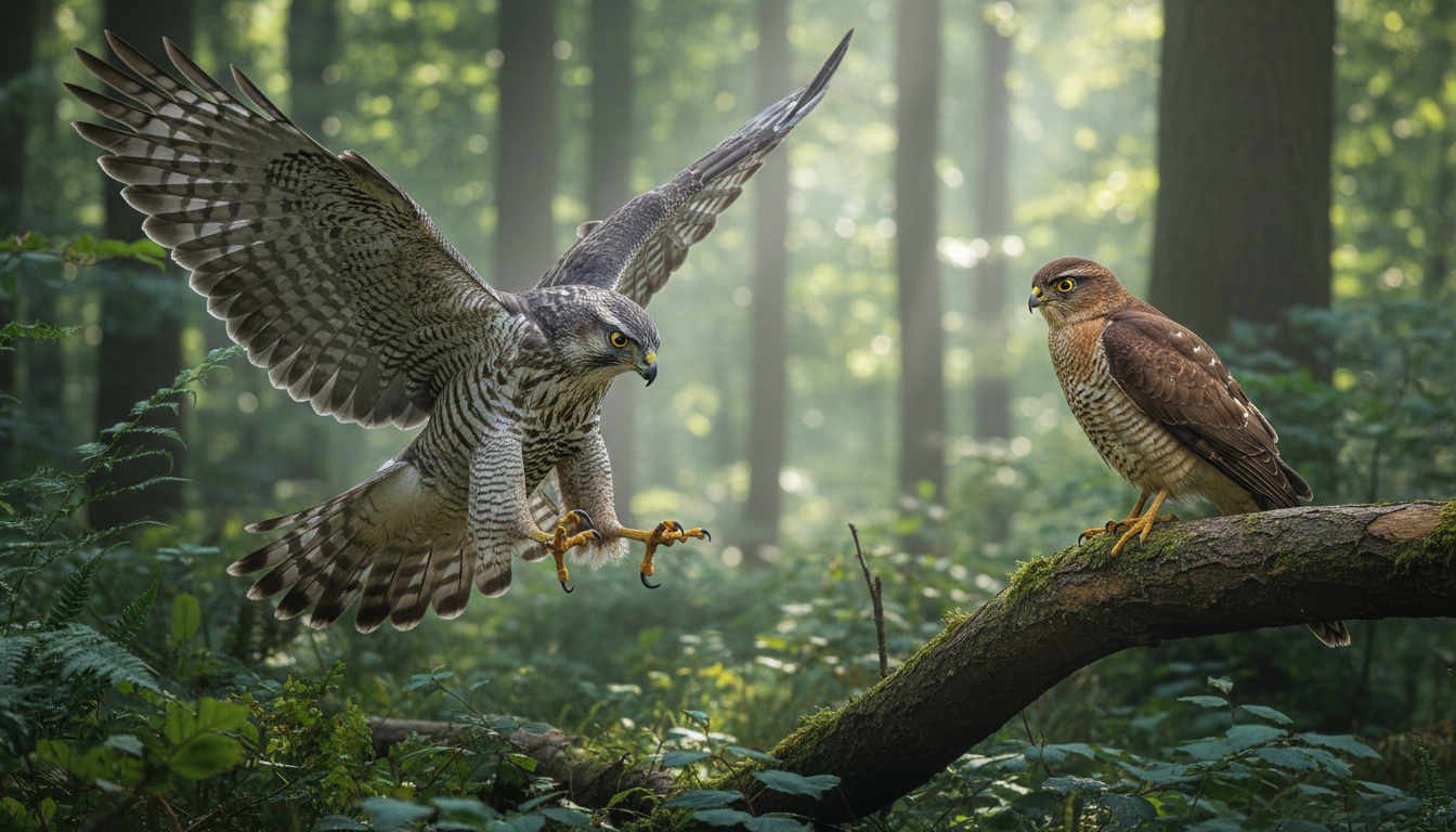 Habicht und Sperber Jagdverhalten