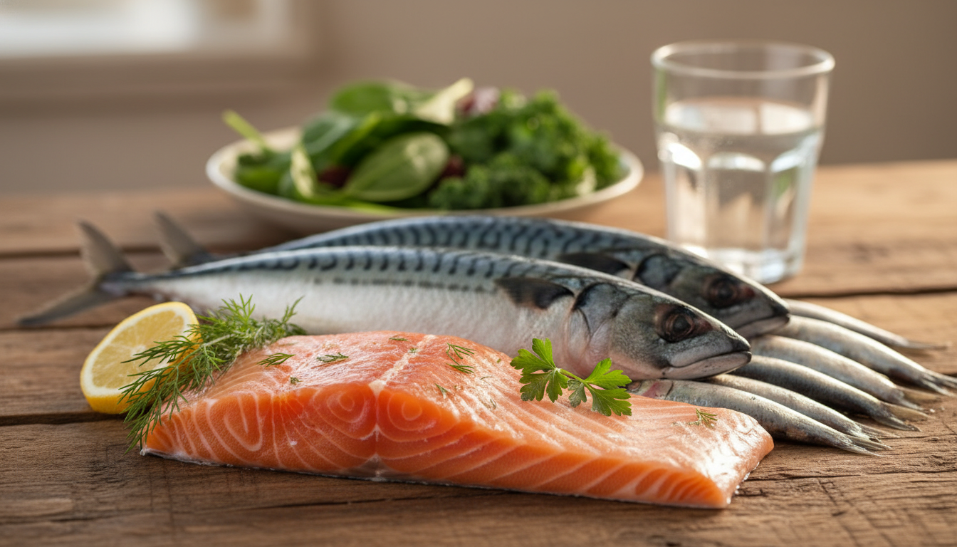 Omega-3 und Vitamine fisch
