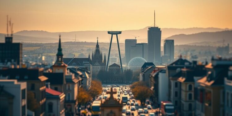 Stadt mit T