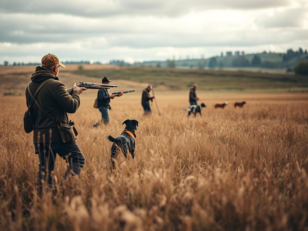 Treibjagd Techniken im offenen Feld