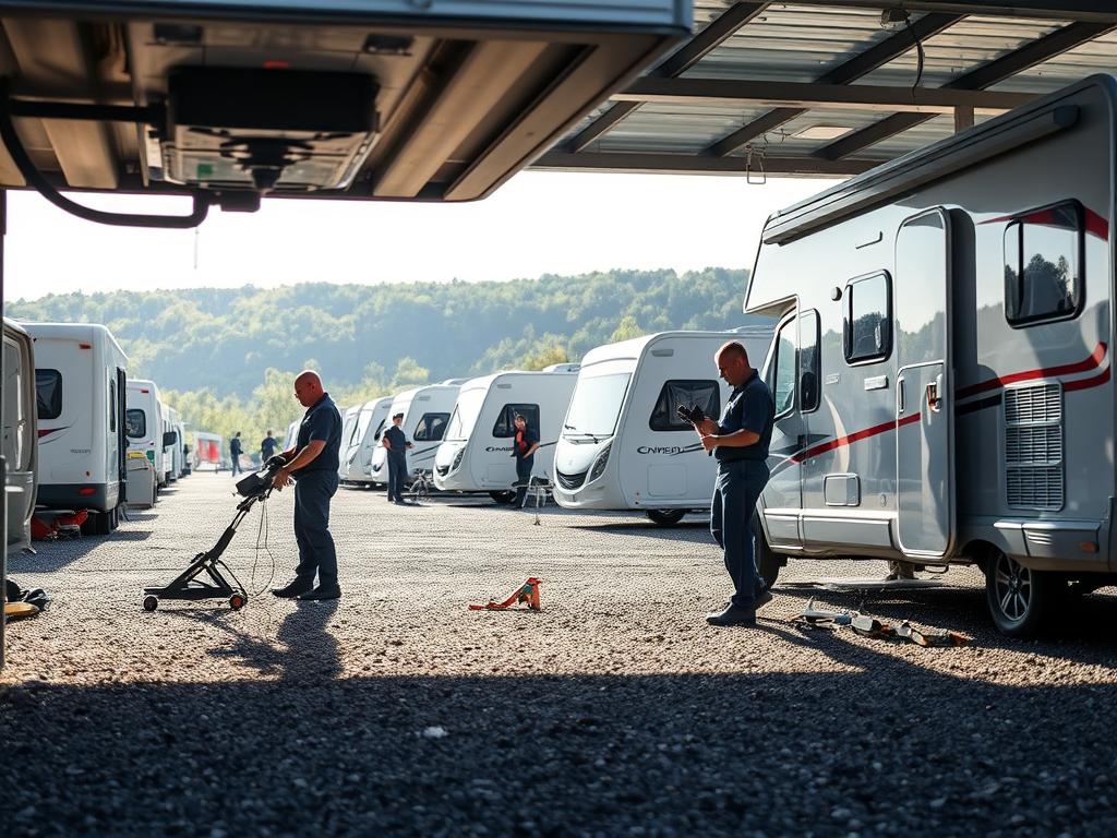 Wohnmobil Service technische Versorgung Campingplatz