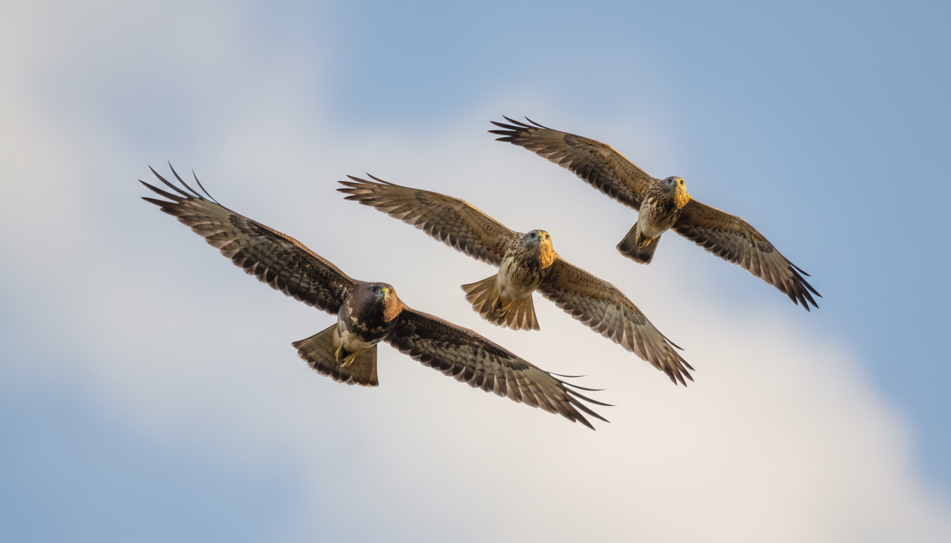 mäusebussard flugbilder