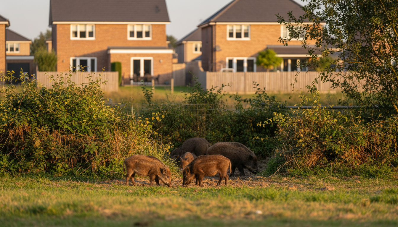 wildschweine in Siedlungsnähe