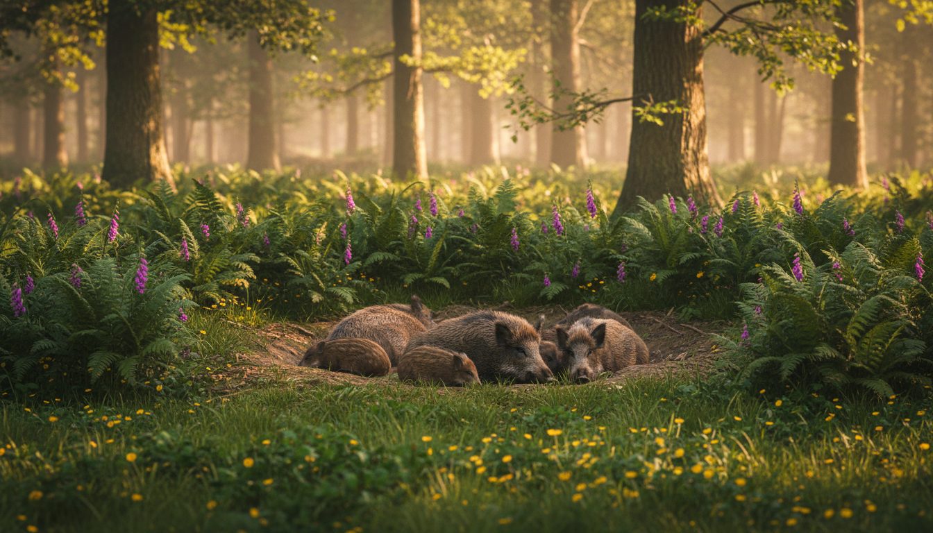 wildschweine schlafkessel